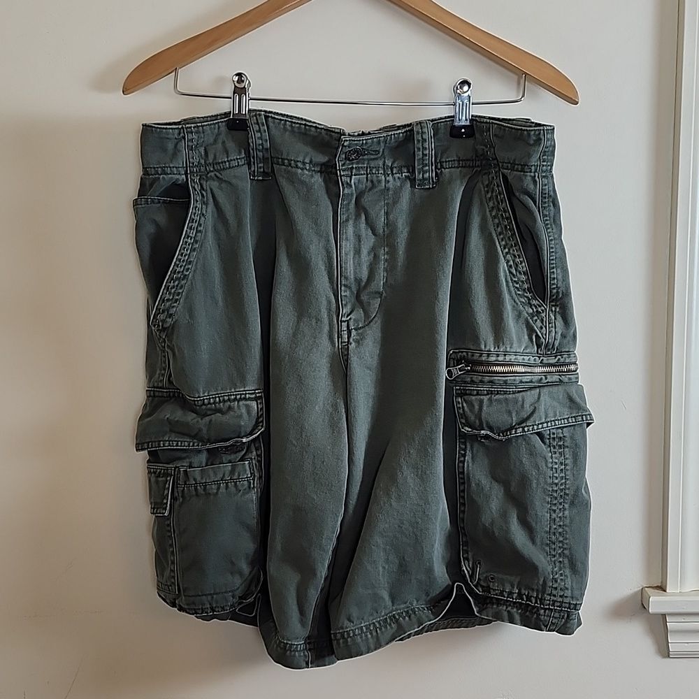 Route 66 Original Clothing Co. Men's Olive Green Cargo Shorts, 34" Waist